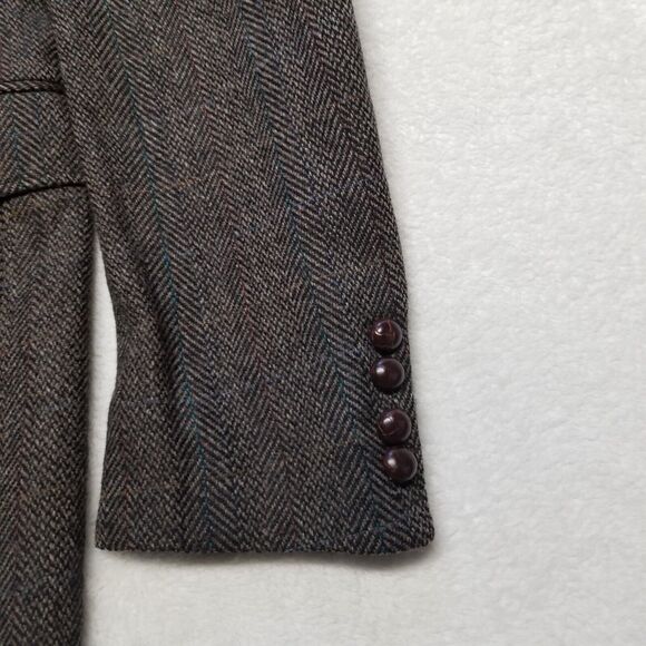 Cricket Club Mens 40R Sport Coat Herringbone Brown Wool 2 Button Notch Lapel Vtg - Picture 3 of 12